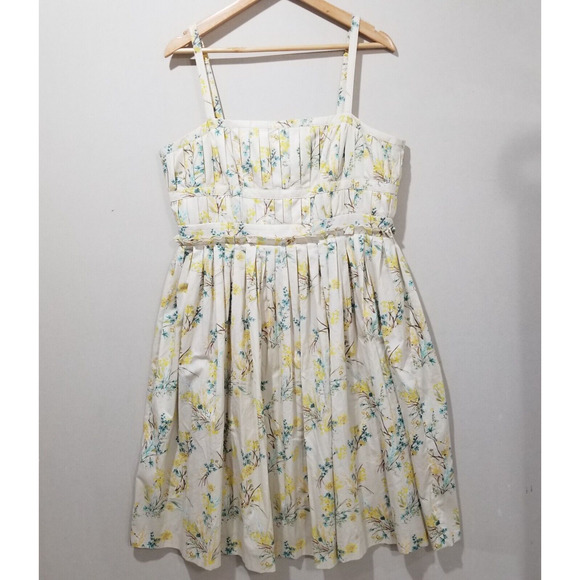 Antonio Melani Dress Size 14 Floral Pleated Fit and Flare - Picture 2 of 10